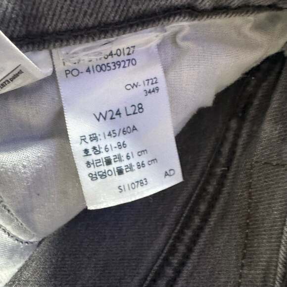 Levi’s Wedgie Straight Jeans Grey High Rise W24 L28 Vintage Fit Denim - Picture 5 of 8